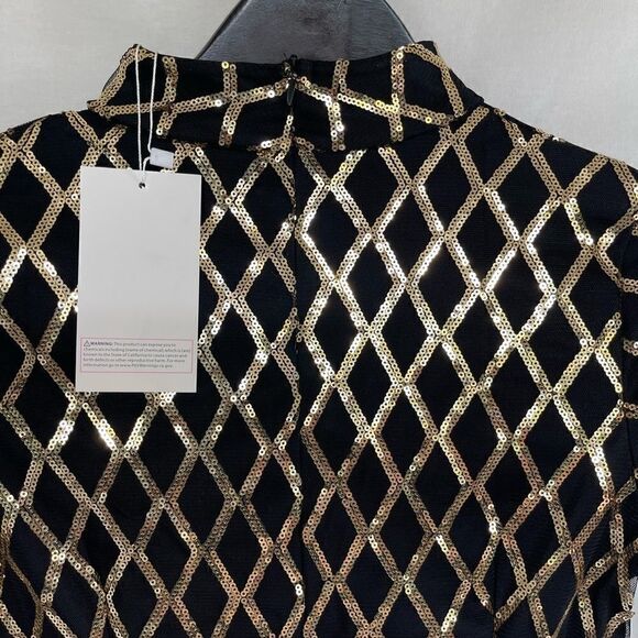 Black Sequin Mini Dress - Picture 8 of 10